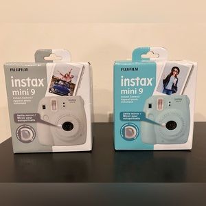 Fujifilm Instax Mini 9 Instant Camera, Smokey White and Ice Blue - $60 each